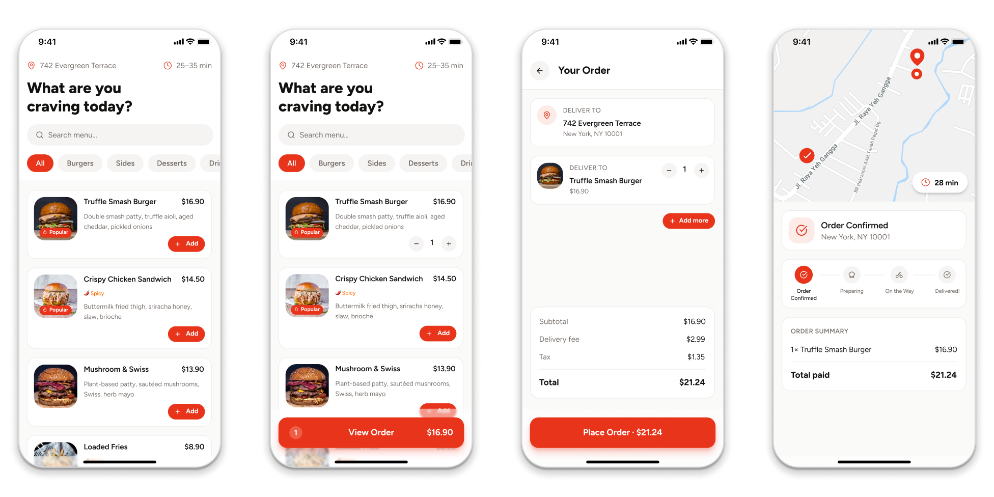 Food Delivery App User Flow