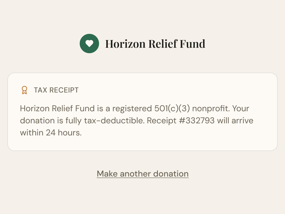 Tax Deductible.