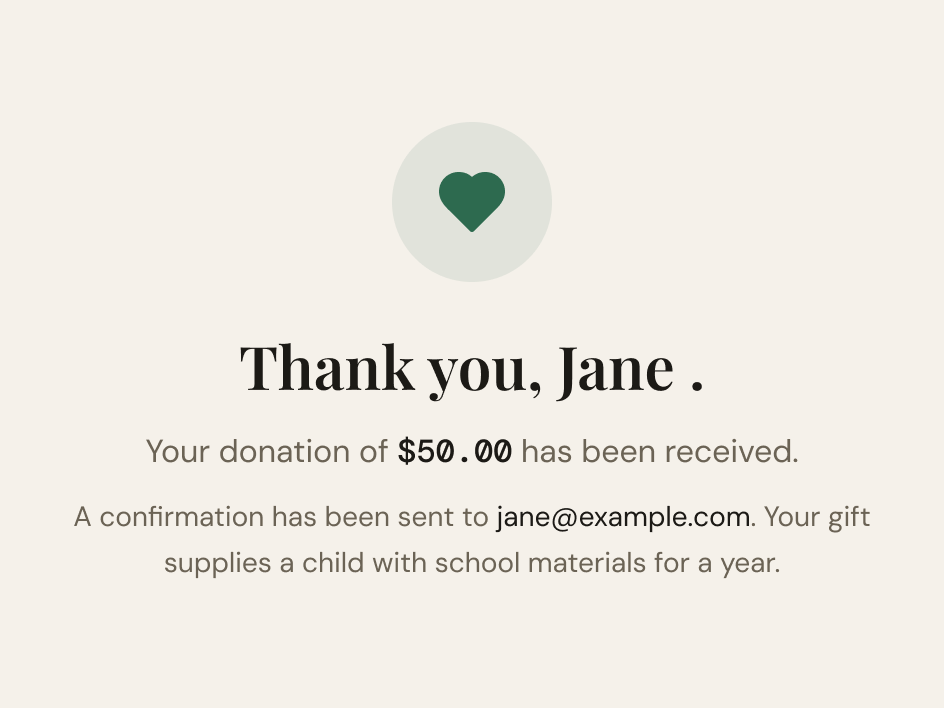 Thank You for Donation